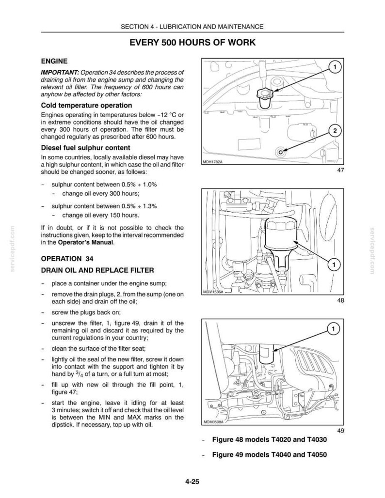New Holland T4020, T4030, T4040, T4050 Standard Tractor Operator Owners Operation Manual | Instant Pdf Download image 9