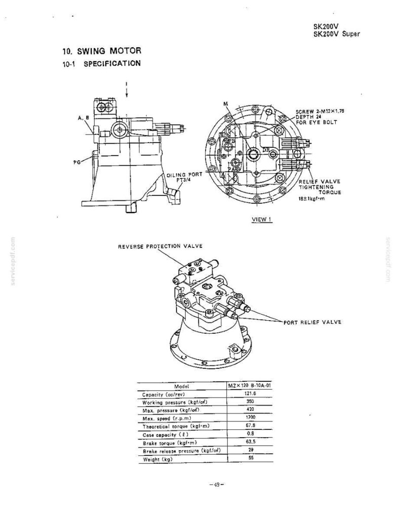Kobelco SK200, SK200LC Super Mark V Hydraulic Excavator Operator Owners Operation Manual | Instant Pdf Download imagen 3