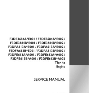 May include: A white service manual with black text, including part numbers and the title "SERVICE MANUAL". The Case IH Agriculture logo is in the bottom right corner. The manual is for a Tier 4a Engine.