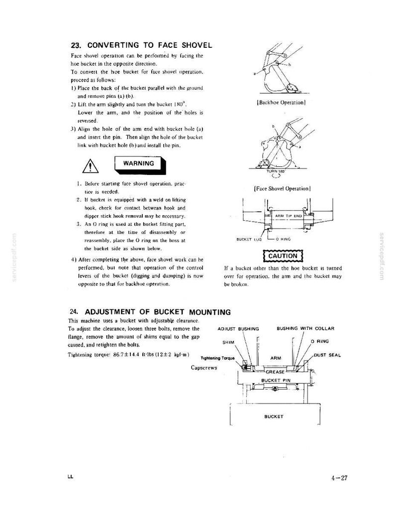 Kobelco MD240B LC Hydraulic Excavator Operator Owners Operation Manual | Instant PDF Download image 7