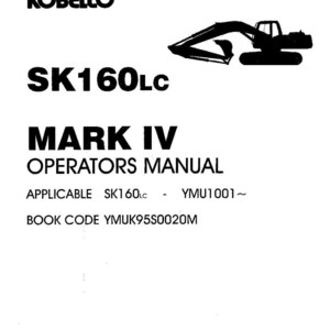 Kobelco Sk160lc MARK IV Excavator Operator Owners Operation Manual | Instant PDF Download image 2