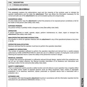 May include: A page from a manual titled "Primary Crusher" by CASE, with the "HC Series" logo. The page is labeled "Introduction" and includes definitions for terms like "Dangerous Area" and "Exposed Person". The text is in black on a white background.