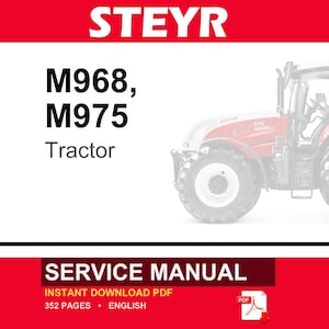 Steyr M968, M975 Tractor Service Repair Workshop Manual Service Manual | Instant PDF Download image 1