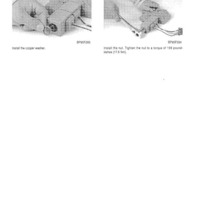 May include: Two-part image showing steps for a mechanical assembly. Step 460 shows the installation of a copper washer. Step 461 shows the installation of a nut, tightened to a torque of 156 pound-inches (17.6 Nm). Text includes "6007-110" and "BP95F285".