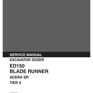 Kobelco ED150 Blade Runner Acera SR Tier 3 Excavator Dozer Service Repair Workshop Manual | Instant PDF Download image 3