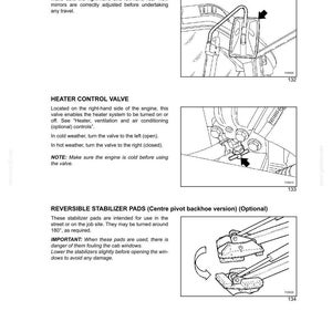 Puede incluir: Diagramas de controles y accesorios de veh&iacute;culos. Incluye ilustraciones de espejos retrovisores, una v&aacute;lvula de control del calentador y almohadillas estabilizadoras reversibles. El texto proporciona instrucciones de uso.