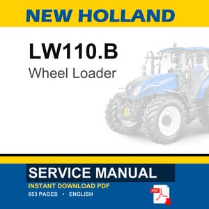 New Holland LW110.B Hjullastare Service Reparation Verkstadsmanual PDF | Direkt PDF-nedladdning bild 1