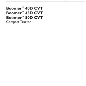 May include: An operator's manual for New Holland Agriculture Boomer 40D CVT, 45D CVT, and 50D CVT compact tractors. The white cover features black text, including the title, model numbers, part number 48028209, and the September 2017 date.