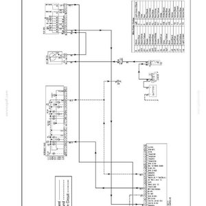 May include: Diagram of an electrical system schematic frame 20 for a park brake indicator light. The diagram includes wire color codes and various electrical components, with text labels and lines.