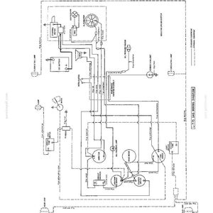 May include: A technical wiring diagram labeled L-775 GAS WIRING DIAGRAM, featuring black lines on a white background. It illustrates electrical connections for components including a 12V battery, starter motor, alternator, horn, and various gauges.