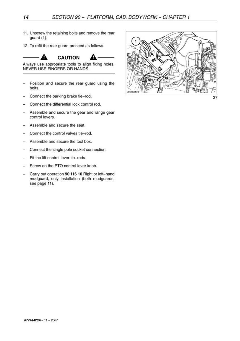 Manual de servicio y reparación para tractores New Holland T4040 y T4050 / Descarga instantánea en PDF imagen 11