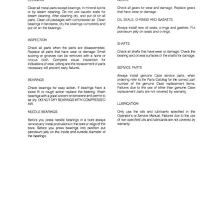May include: A page from a manual with the title "GENERAL INFORMATION" and numbered sections on cleaning, inspection, bearings, and needle bearings. Other sections include gears, oil seals, shafts, service parts, and lubrication. The document is printed in England.