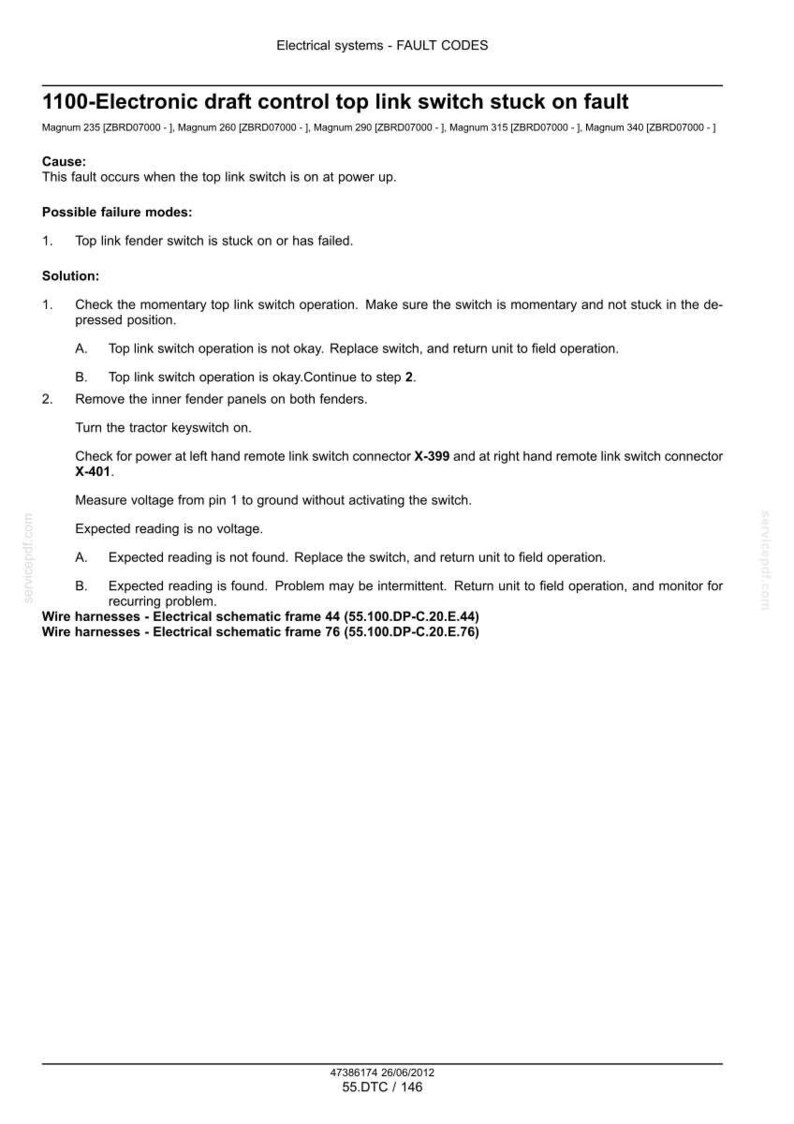 Case Magnum 235, 260, 290, 315, 340 Traktor Service Reparation Verkstadsmanual PDF | Direkt PDF Nedladdning bild 9