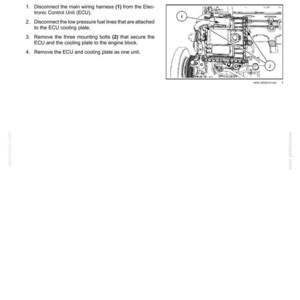 Peut inclure: Sch&eacute;ma illustrant le d&eacute;montage d'un calculateur (ECU). L'image montre l'ECU et ses composants, avec des num&eacute;ros indiquant les pi&egrave;ces et les instructions de d&eacute;montage.