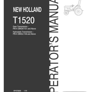 New Holland T1520 Tractor Operator Owners Operation Manual | Instant PDF Download image 3