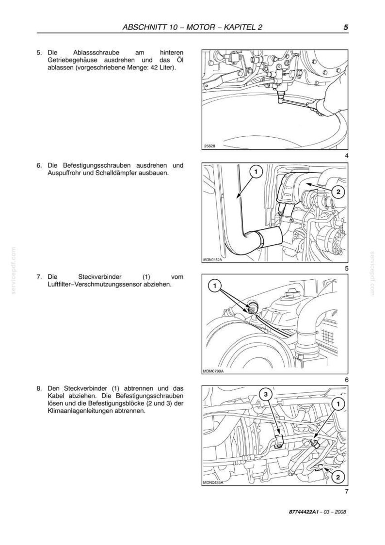 Steyr 4065, 4075, 4085, 4095 Kompakt Traktoren Wartungshandbuch Reparatur Werkstatthandbuch | PDF-Download image 3