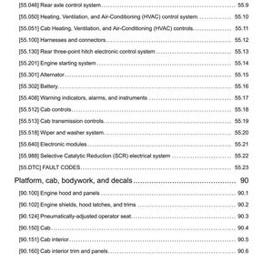 Puede incluir: Una p&aacute;gina de manual con una lista de componentes automotrices, incluyendo control del motor, transmisi&oacute;n y controles de cabina. El texto est&aacute; en formato de lista con n&uacute;meros de p&aacute;gina. Documento fechado el 25/09/2015.
