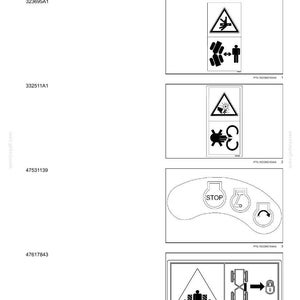 May include: Page from a manual with safety information and decals. The decals include warning symbols and instructions. The text reads "2 - SAFETY INFORMATION" and "Decals".