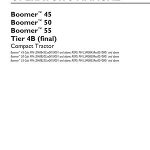 New Holland Boomer 45, 50, and 55 Tier 4B (final) Compact Tractor Operator Owners Operation Manual | Instant PDF Download image 3