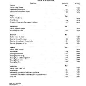 Pode incluir: Manual de servi&ccedil;o impresso em preto e branco para um manipulador telesc&oacute;pico 689G. A tabela de conte&uacute;dos lista se&ccedil;&otilde;es para Geral, Motor, Sistema de combust&iacute;vel, El&eacute;trico, Dire&ccedil;&atilde;o e Trem de for&ccedil;a. Inclui informa&ccedil;&otilde;es da Case Corporation.
