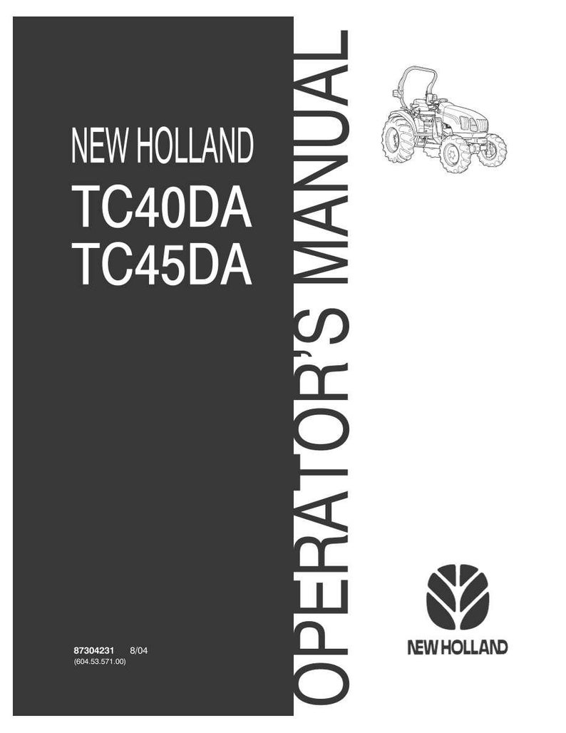 New Holland TC40DA, TC45DA Tractor Operator Owners Operation Manual | Instant PDF Download image 3