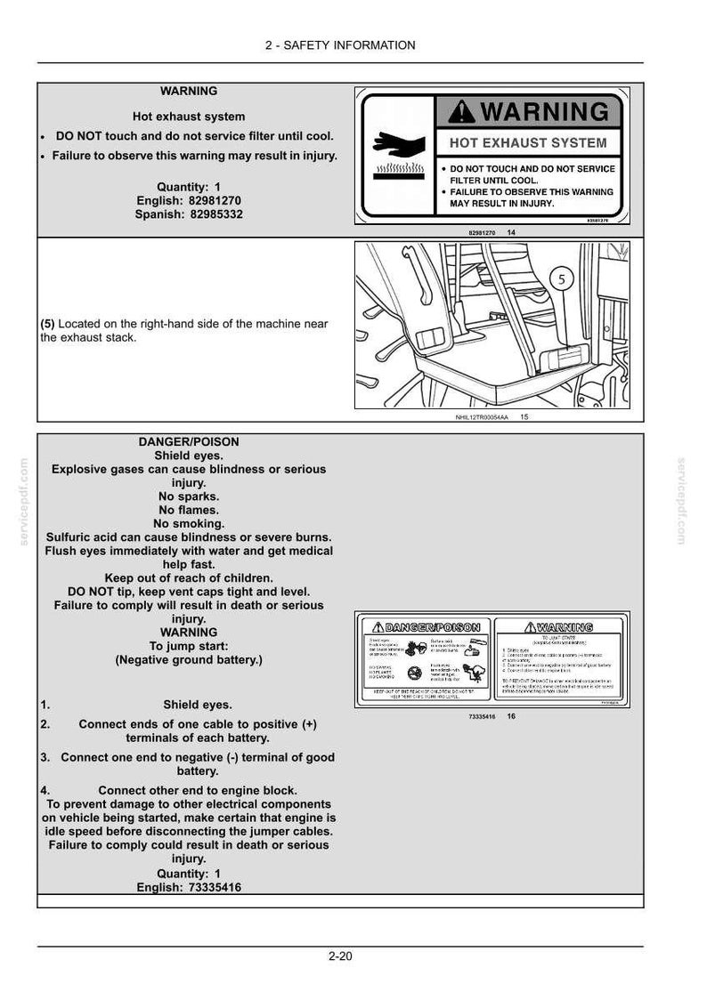 New Holland Ts6.110, Ts6.120, Ts6.125, TS6.140 HC Tier 3 Tractor Operator Owners Operation Manual | Instant PDF Download image 4
