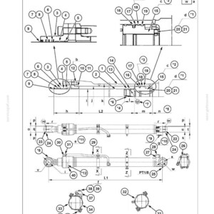 May include: Detailed sectional view diagram of a boom cylinder, labeled with numbers and measurements in inches and millimeters. The diagram includes various components and cross-sections, with labels like "Boom cylinder - Sectional view".