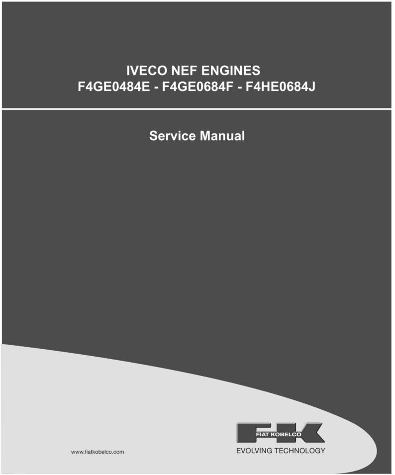 Iveco Nef Engines F4ge0484e F4GE0684F F4HE0684J Service Repair Workshop Manual | Instant PDF Download image 3