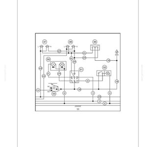 Op de afbeelding: Een gedetailleerd schema van de schakelingen van de richtingaanwijzer, de knipperlichten en de remlichtschakelaars. Het schema toont verschillende elektrische componenten, schakelaars en lampen, met labels en nummers. De tekst "TURN SIGNAL, FLASHER, AND BRAKE LAMP SWITCHES" staat bovenaan.