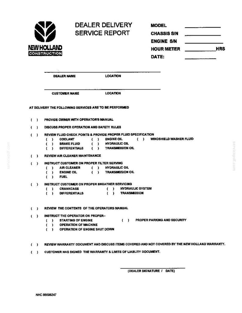 New Holland AD250 Articulated Dump Truck Operator Owners Operation Manual | Instant PDF Download image 11