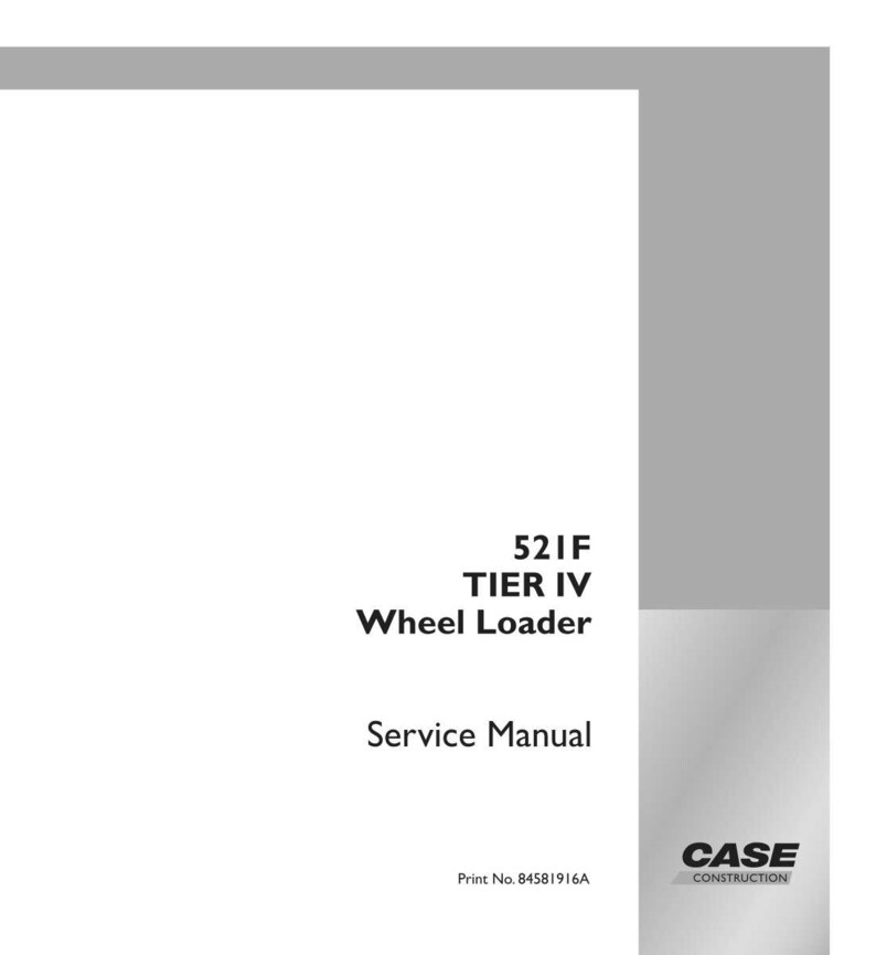 Pode incluir: Um manual de servi&ccedil;o branco para uma carregadeira de rodas 521F Tier IV. A capa apresenta o texto "Service Manual" e o logotipo da Case Construction no canto inferior direito. O n&uacute;mero de impress&atilde;o 84581916A &eacute; vis&iacute;vel na parte inferior.