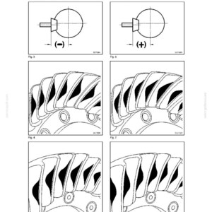 May include: Technical handbook page with diagrams. Includes illustrations of mechanical components, with labels indicating adjustments to pinion distance. The diagrams are in black and white, with text in English.