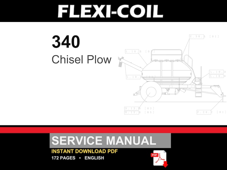 Flexi-Coil 340 Chisel Plow Equipment Service Repair Workshop Manual PDF | Instant PDF Download image 1