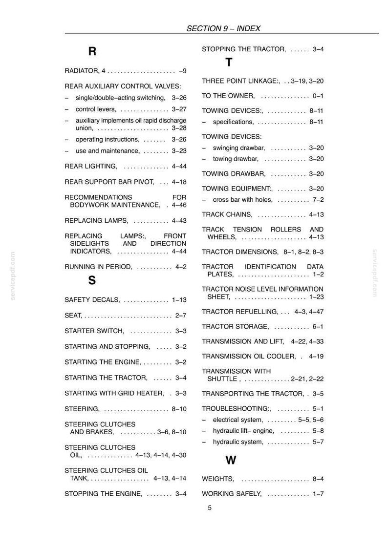 Manual de operación y mantenimiento para tractores New Holland TK4020, TK4030, TK4040, TK4050 y TK4060 / Descarga instantánea en PDF imagen 11