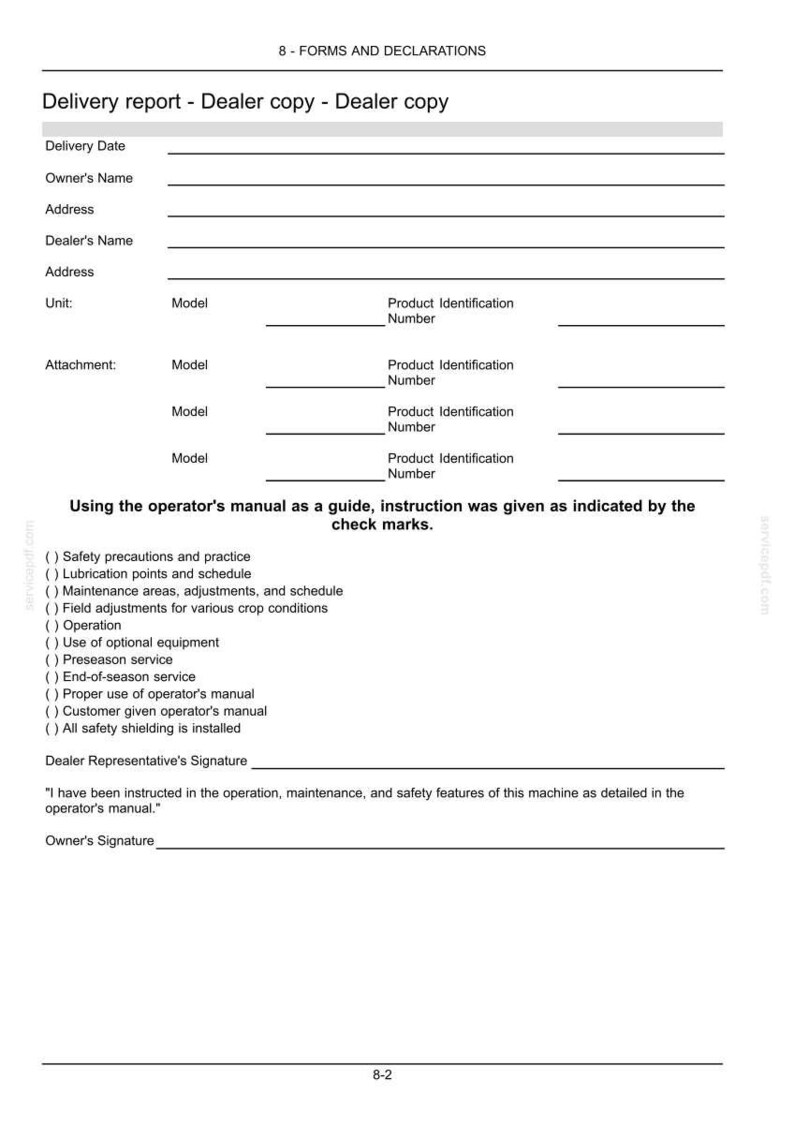 New Holland 72CBH, 84CBH Front Blade for Compact Tractor Attachment Operator Owners Operation Manual | Instant PDF Download image 11