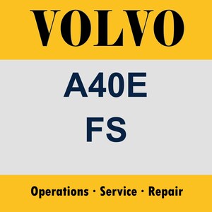 Volvo A40E FS Service Reparaturanleitung Bündel | Knickgelenkte Dumper Bedienungsanleitung | Werkstatt Handbuch | pdf Herunterladen