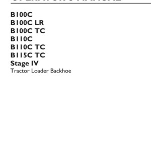 New Holland B100c, B100c Lr, B100c Tc, B110c, B110c Tc, B115c TC Stage IV Tractor Operator Owners Operation Manual | Instant PDF Download image 3