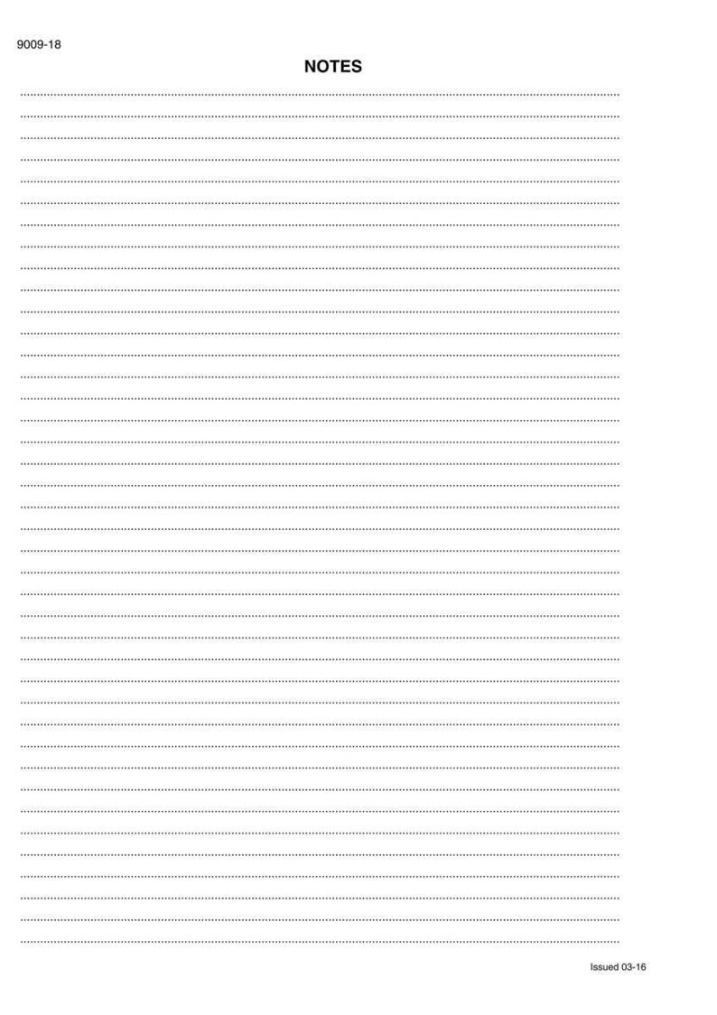 May include: A white notepad with horizontal dotted lines for writing. The word "NOTES" is printed at the top. The date "issued 03-16" is printed at the bottom. The notepad is blank and ready for use.
