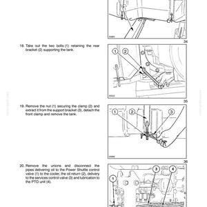 Puede incluir: Diagramas t&eacute;cnicos de un manual que muestran los pasos para el desmontaje de la transmisi&oacute;n. Las ilustraciones presentan componentes numerados, como pernos y v&aacute;lvulas, con instrucciones de texto. El n&uacute;mero de p&aacute;gina es 25.