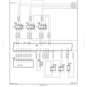 May include: Diagram of an electrical power distribution system, with labeled components and wiring. The diagram includes text labels such as "S-06", "RHM", and "FRAME-28c". The diagram is on a white background.