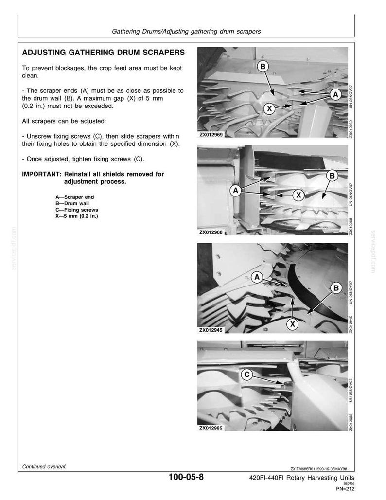 New Holland 420FI, 440FI Rotary Harvesting Header Service Repair Workshop Manual | Instant PDF Download image 10