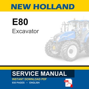 New Holland E80 Midi Crawler Excavator Service Repair Workshop Manual | Instant PDF Download image 1