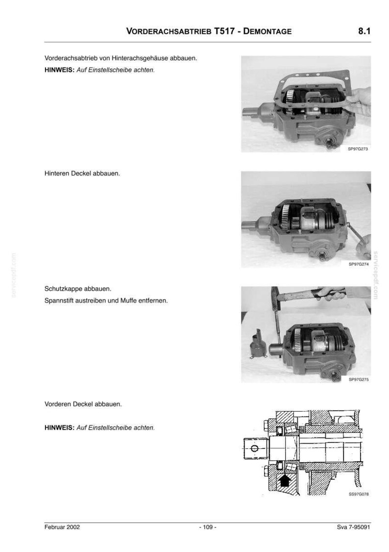 Steyr M948, M958, M952, M963 Traktoren Wartungshandbuch Reparatur Werkstatthandbuch | PDF-Download image 9