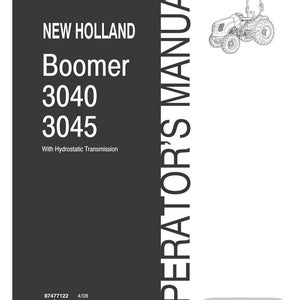 New Holland Boomer 3040, 3045 Tractor Operator Owners Operation Manual | Instant PDF Download image 3