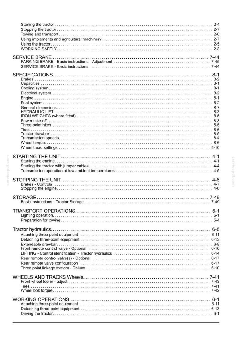 Manual de operación y mantenimiento del tractor New Holland Boomer 8N / Descarga instantánea en PDF imagen 11