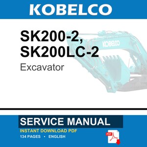 Kobelco SK200-2, SK200LC-2 Bagger Teile Katalog Service Reparatur Werkstatt Handbuch | Sofort PDF Download Bild 1