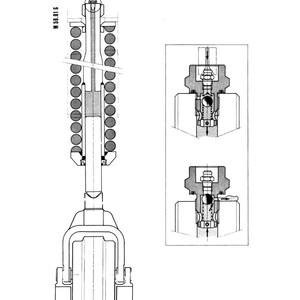 Op de afbeelding: Zwart-wit technische tekening van een rupsband, met het label "Tension". De tekening toont gedetailleerde mechanische componenten. Tekst omvat "TRACK ASSEMBLY", "01.0011" en "Page 9".