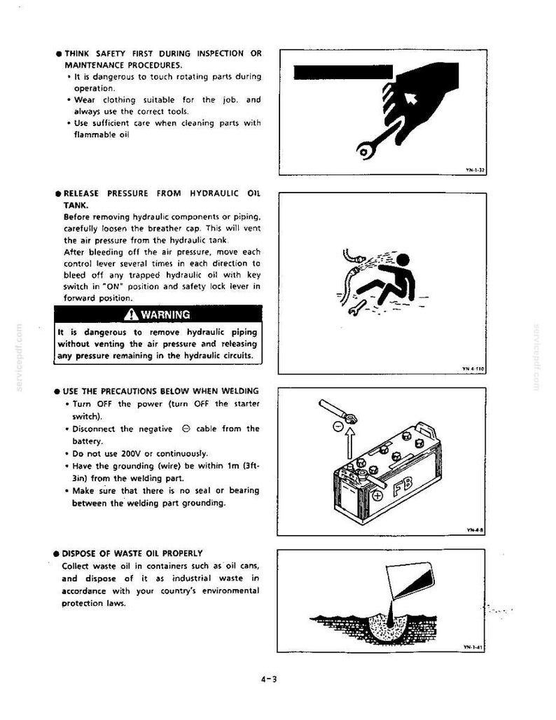 Kobelco Sk210, Sk210lc, Sk250, SK250LC, SK250NLC Hydraulic Excavator Operator Owners Operation Manual | Instant PDF Download image 4