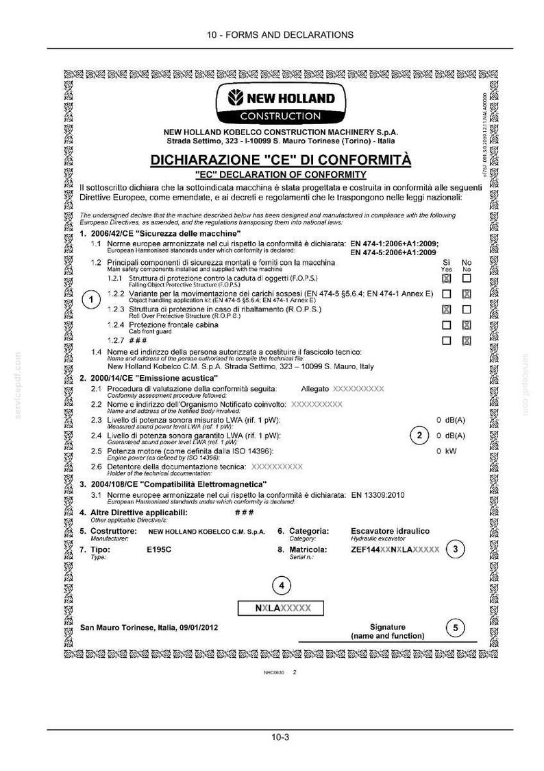 New Holland E175C, E195C Crawler Excavator Operator Owners Operation Manual | Instant PDF Download image 11