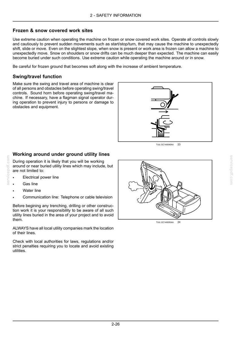 Manual de operación y mantenimiento de la excavadora de orugas New Holland E230CSR / Descarga instantánea en PDF imagen 4